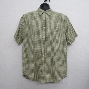 Faded Glory Shirt Mens XLarge Green Short Sleeve Pocket Casual Preppy